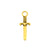 Nickel-Free Stainless Steel Click Ring Charm - Dagger Gold