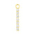 Nickel-Free Stainless Steel Click Ring Charm - Zirconia Bar L Gold