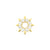 Nickel-Free Stainless Steel Click Ring Charm - Zirconia Wheel Gold