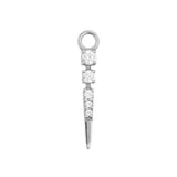 Nickel-Free Stainless Steel Click Ring Charm - Pendulum Silver