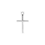 Surgical Steel Click Ring Charm - Cross Medium