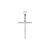 Surgical Steel Click Ring Charm - Cross Large