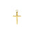 Surgical Steel Click Ring Charm - Cross Small Gold