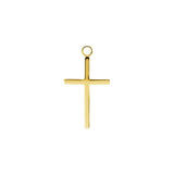 Surgical Steel Click Ring Charm - Cross Medium Gold