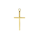 Surgical Steel Click Ring Charm - Cross Large Gold