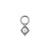 Surgical Steel Click Ring Charm - Diamond Silver