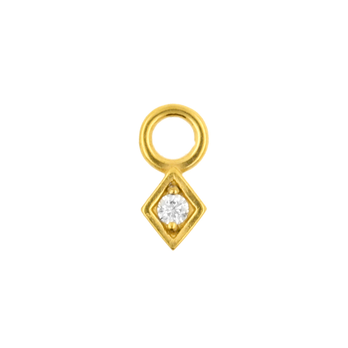 Surgical Steel Click Ring Charm - Diamond Gold