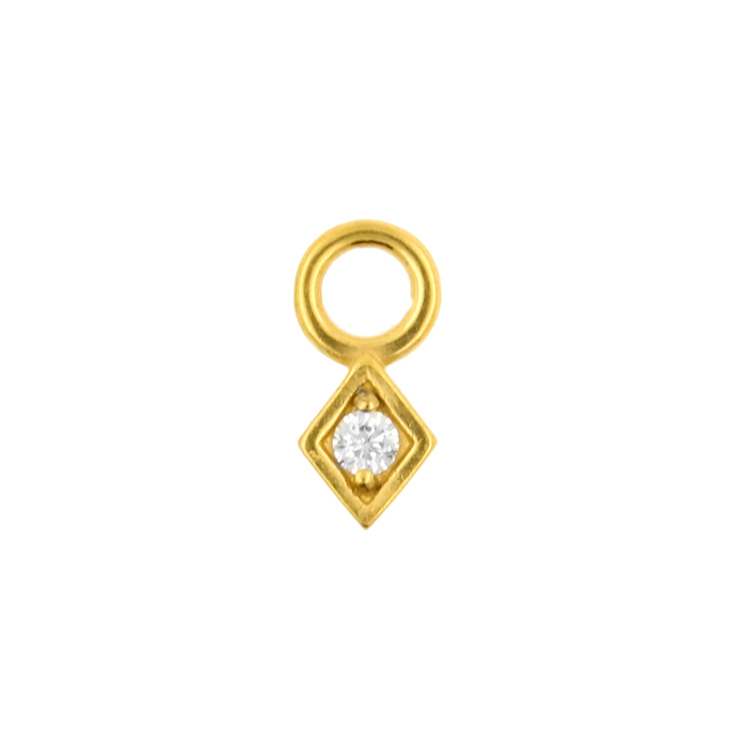 Surgical Steel Click Ring Charm - Diamond Gold