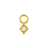 Surgical Steel Click Ring Charm - Diamond Gold