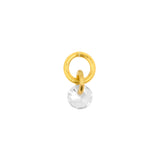Surgical Steel Click Ring Charm - Jewel Gold