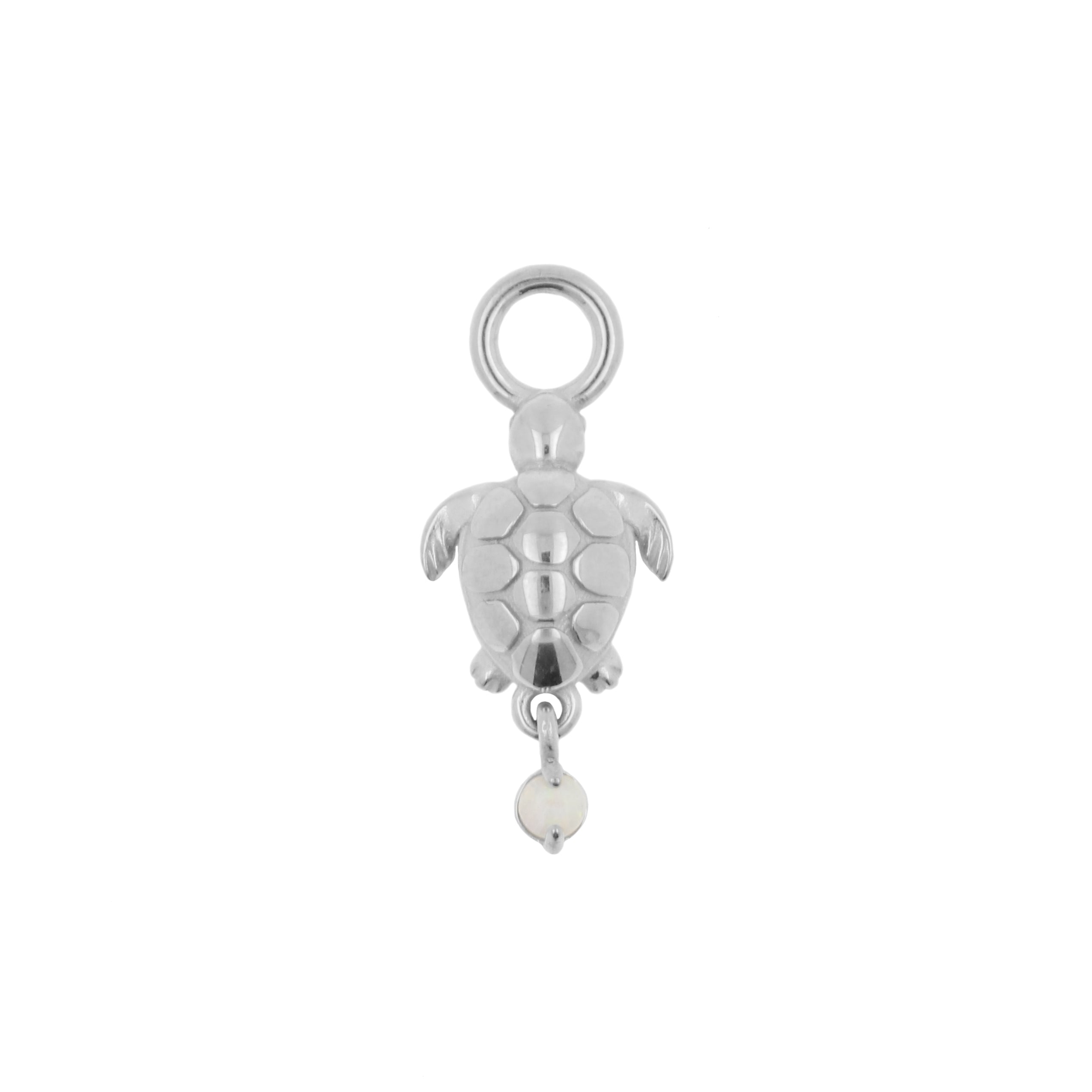 Nickel-Free Stainless Steel Charm - Turtle Silver