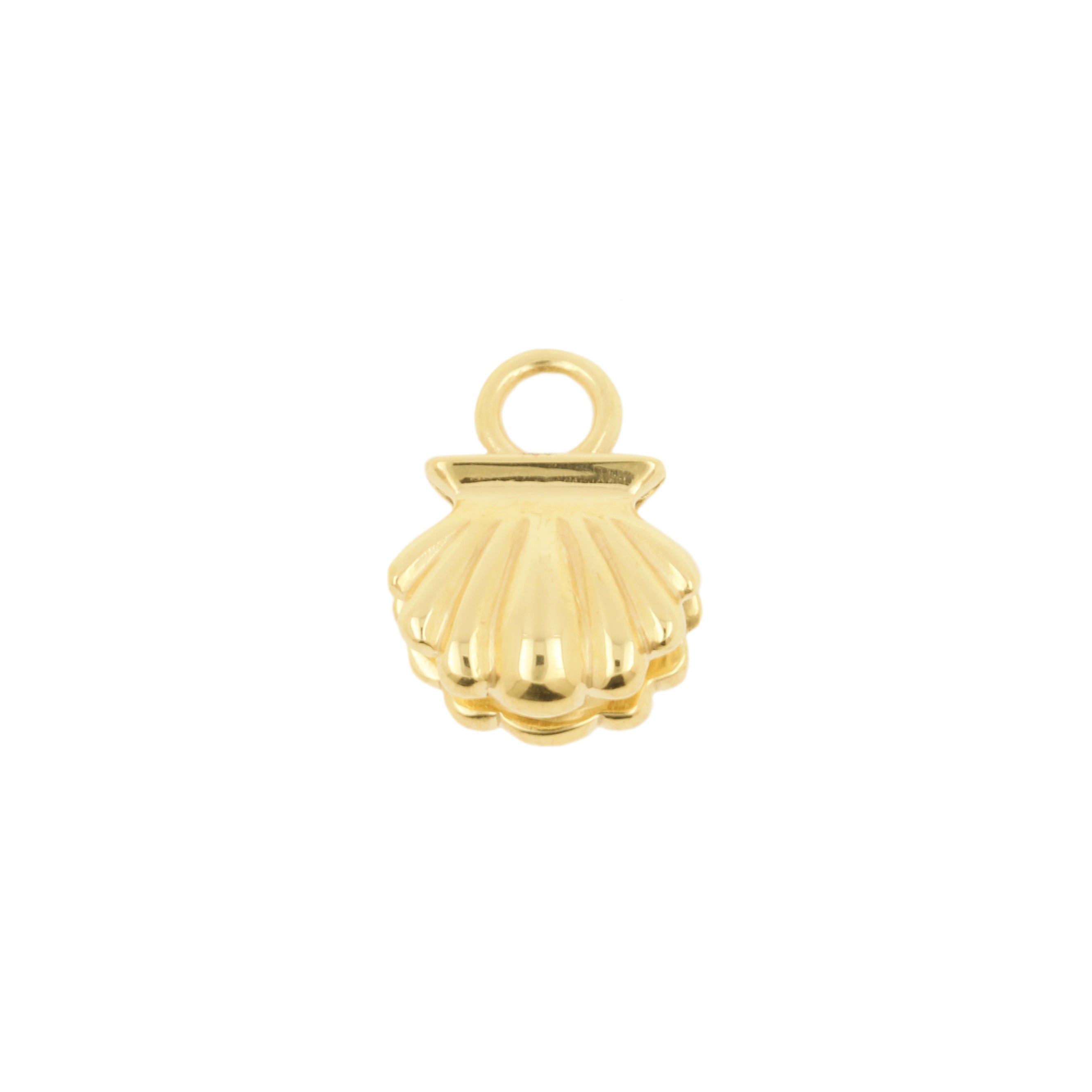 Nickel-Free Stainless Steel Charm - Oyster Gold