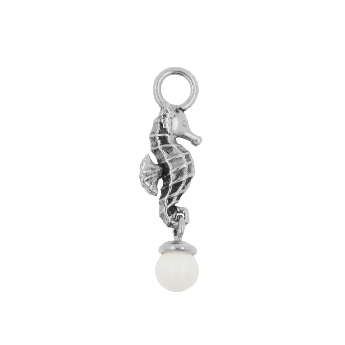 Nickel-Free Stainless Steel Charm - Sea Horse Silver
