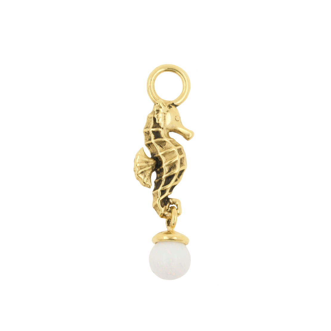 Nickel-Free Stainless Steel Charm - Sea Horse Gold