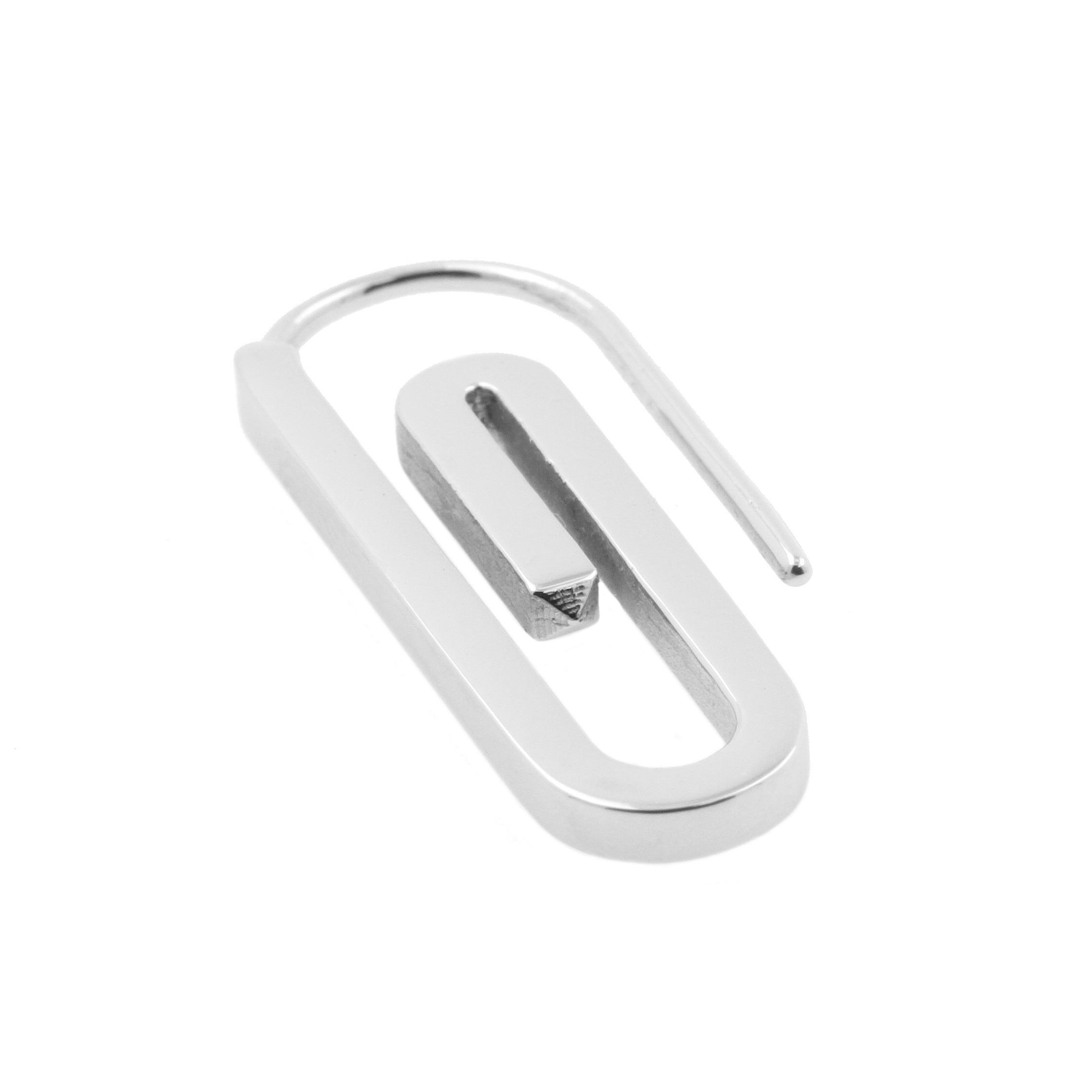 Surgical Steel Paperclip Earrings Silver