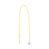 Surgical Steel Ear Threader Opal Ball Light Blue Opal