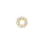 Nickel-Free Stainless Steel Click Ring Charm - Zirconia Donut - Gold