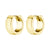 Nickel-Free Stainless Steel Click Hoop Earrings - Flat - 5,5 mm width Gold