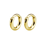 Surgical Steel Click Hoop Earrings Gold
