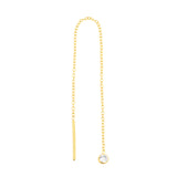 Surgical Steel Ear Threader - Zirconia Gold