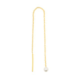 Surgical Steel Ear Threader - Pearl Gold
