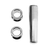 Titanium Complete stretch kit - 2 Tunnels + Taper Silver