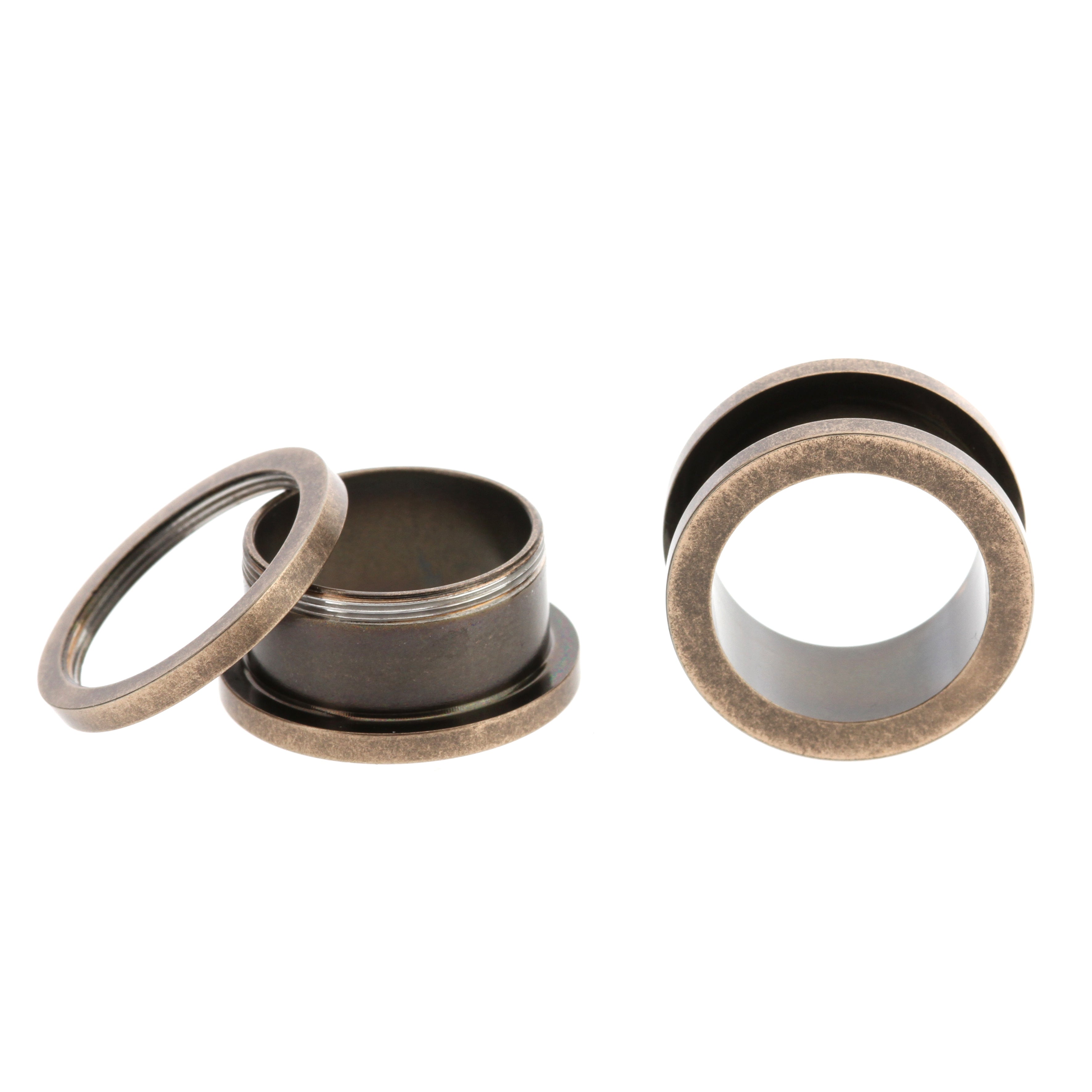 Surgical Steel Antique Style Tunnel Rose Gold