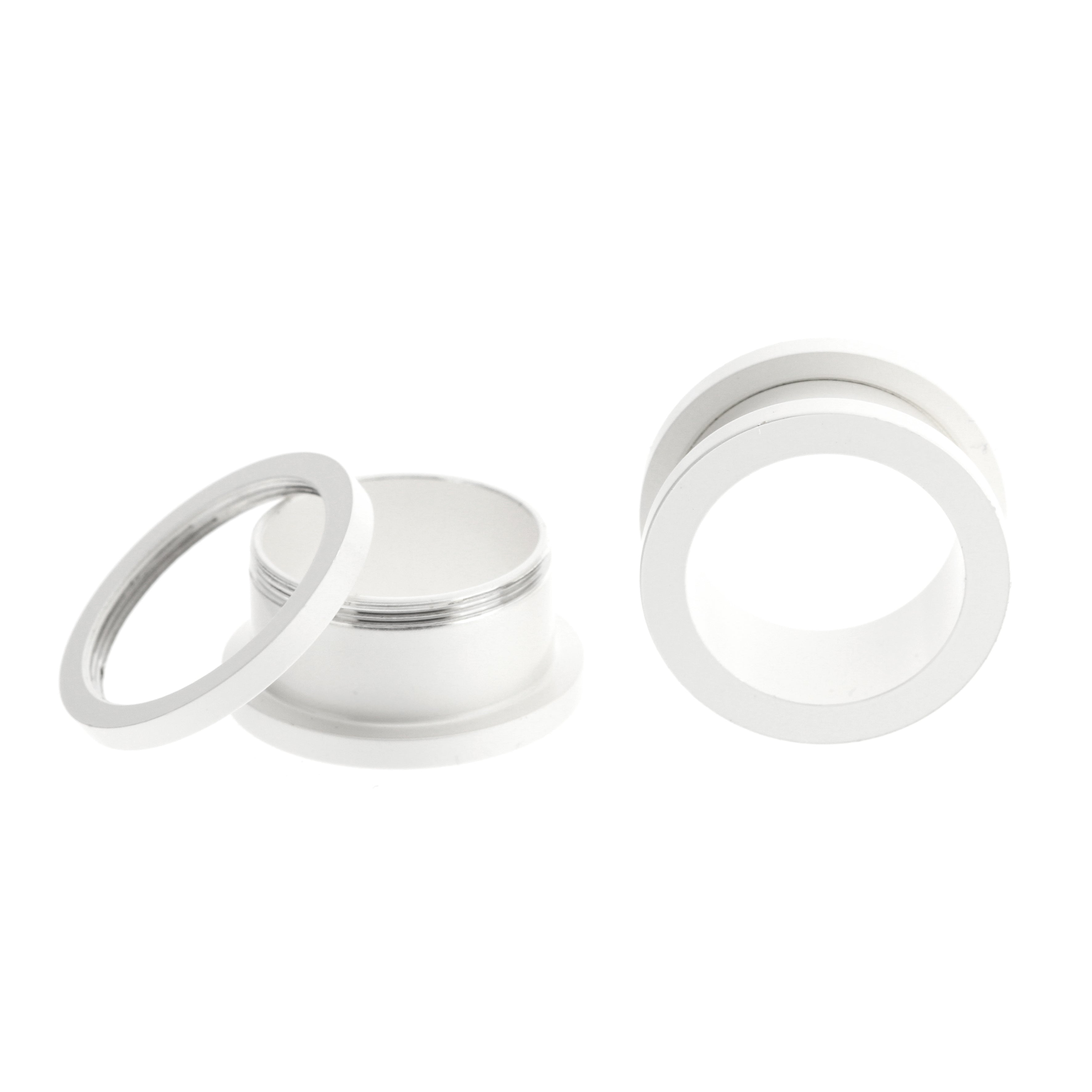 Surgical Steel Tunnel Pearl White