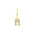 925 Silver Alphabet Letter Earring - M Gold