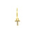 925 Silver Alphabet Letter Earring - T Gold