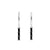 925 Silver Ear Hoops - Zirkonia Bar Silver