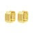 925 Silver Ear Hoops - Cube - Gold