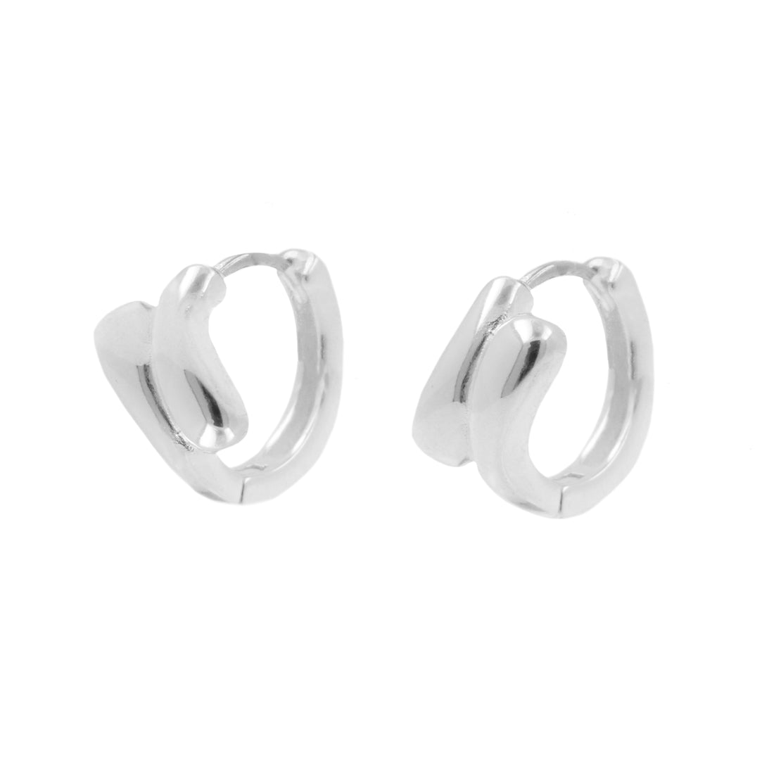 925 Silver Ear Hoops - Twist - Silver