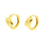 925 Silver Ear Hoops - Twist - Gold