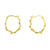 925 Silver Ear Hangers - Barbed Wire Gold