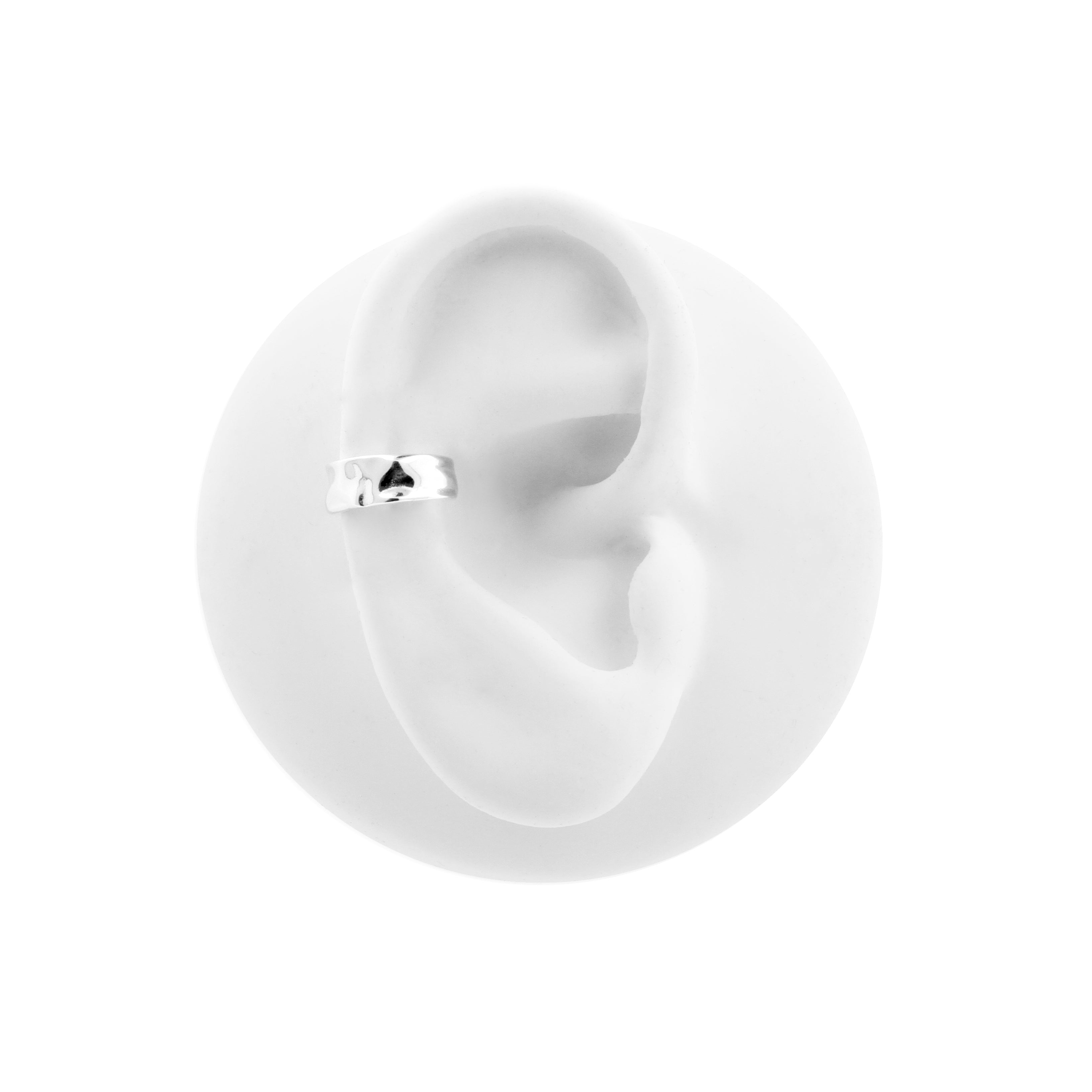 925 Silver Ear Cuff - Organic Small Silver