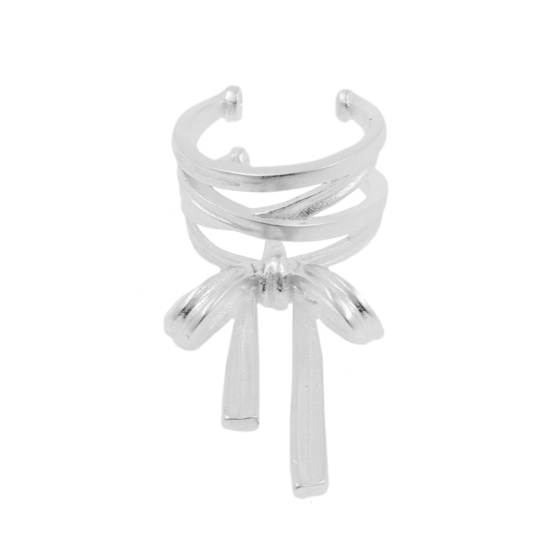 925 Silver Ear Cuff - Bow Rings - Silver