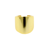 925 Silver Ear Cuff - Large Bangle - Gold