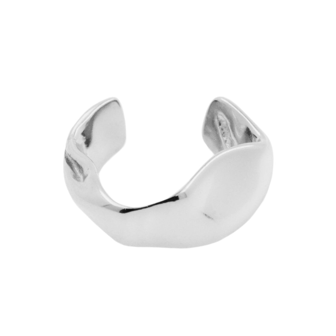 925 Silver Ear Cuff - Organic Band - Silver