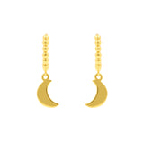925 Silver 925 Silver Ear Hoops - Moon Gold