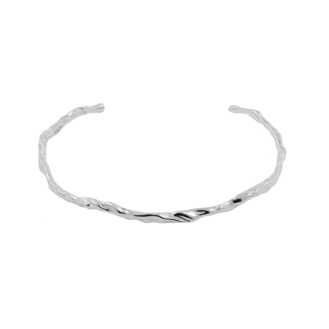 925 Silver Bracelet Bangle - Adjustable Silver