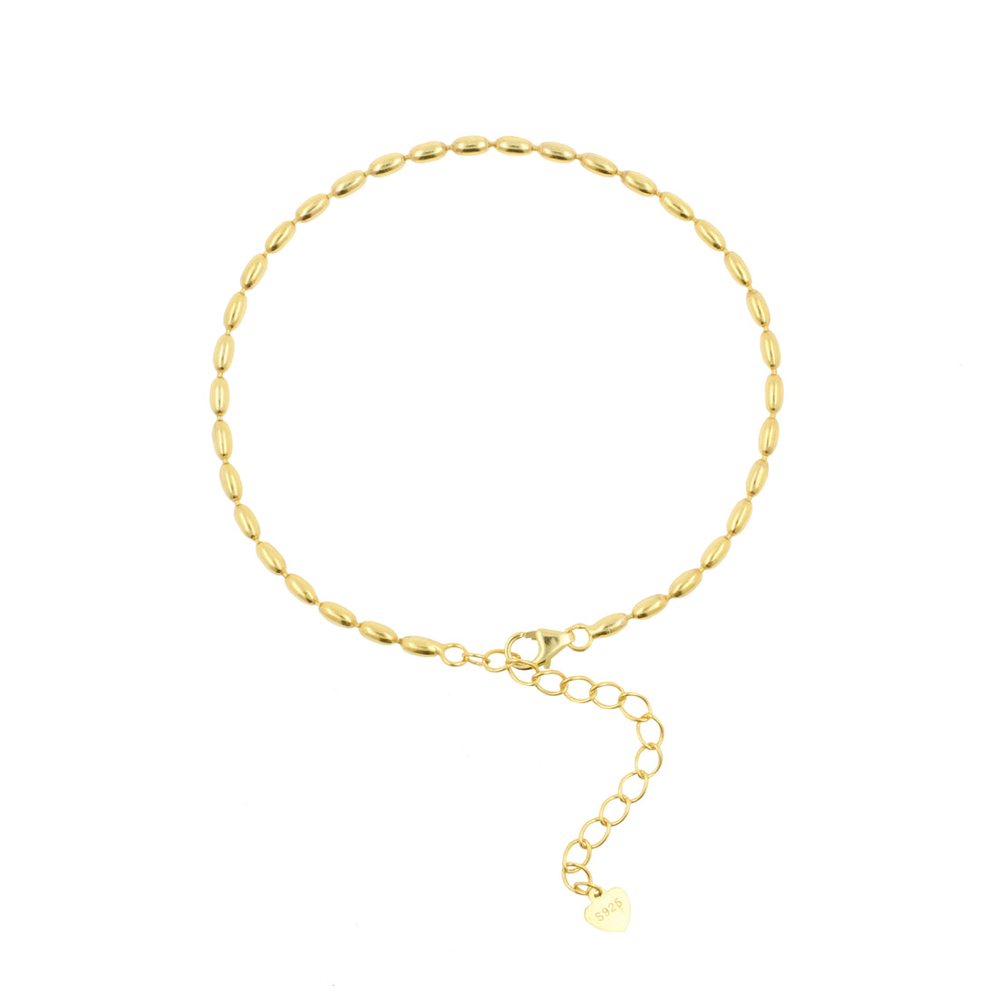 925 Zilver Armband Pebble Goud