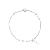925 Silver Bracelet With Pearl and Zirconia Silver