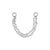 Surgical Steel Piercing Chain - Double Silver