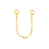 Surgical Steel Piercing Chain - Enamel Gold