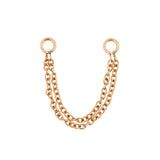 Surgical Steel Piercing Chain - Double Rose Gold