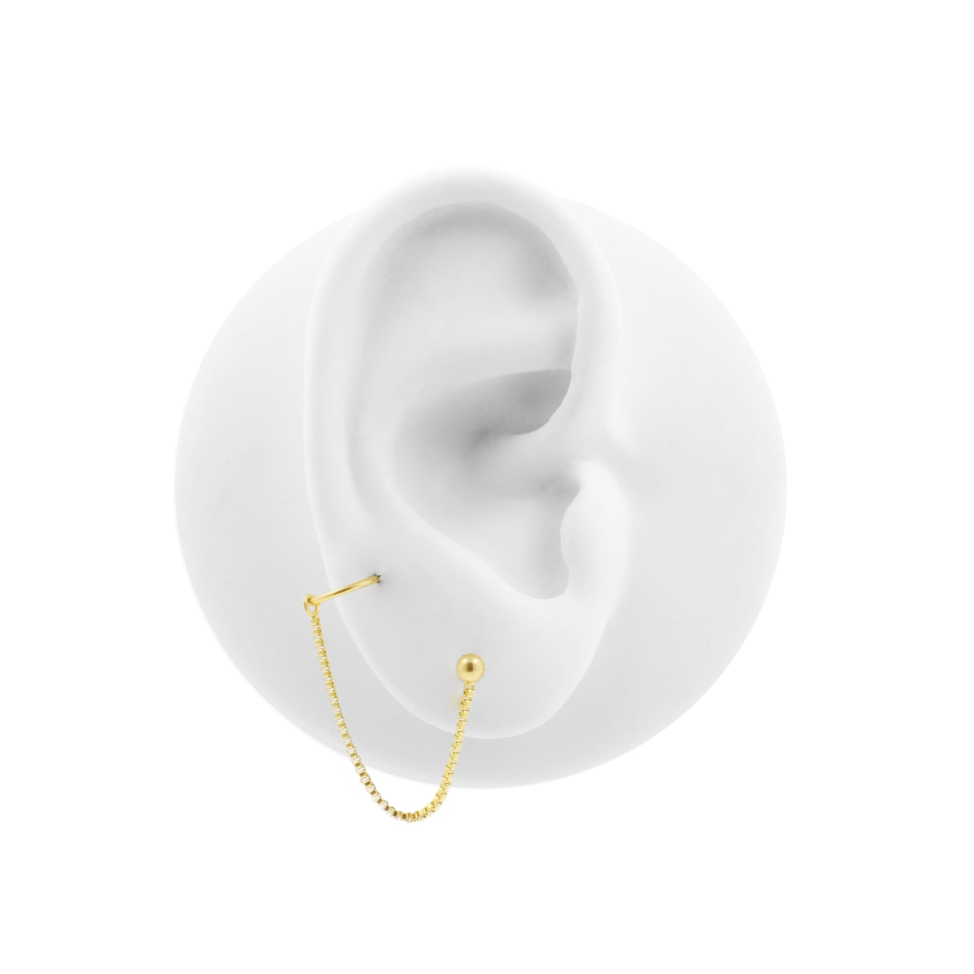 Surgical Steel Piercing Chain Gold