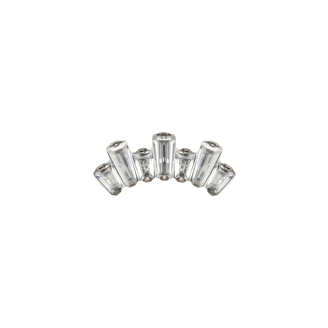 Titanium Curved Zirconia Cluster - Silver