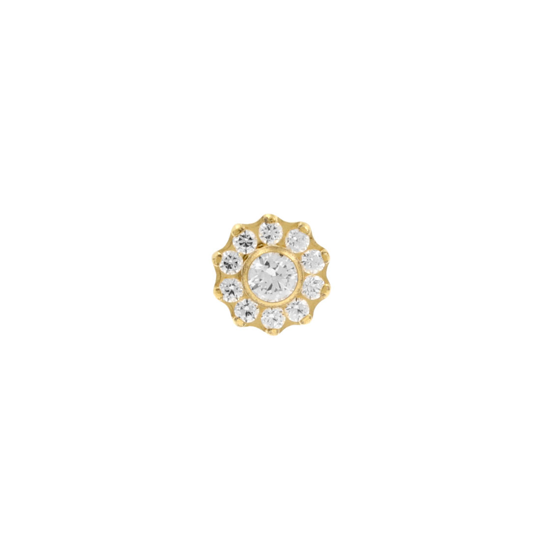 Titanium Zirconia Flower Cluster - Gold