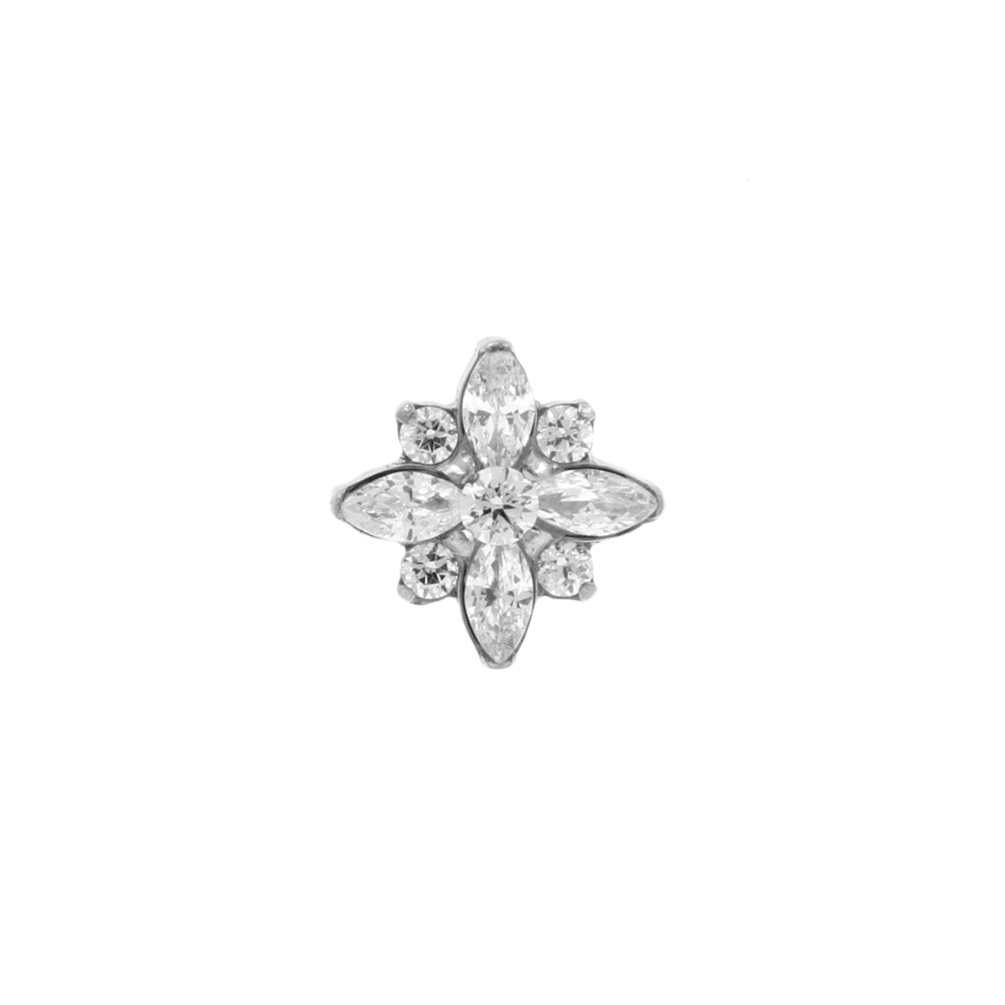 Titanium Zirconia Star Cluster - Silver
